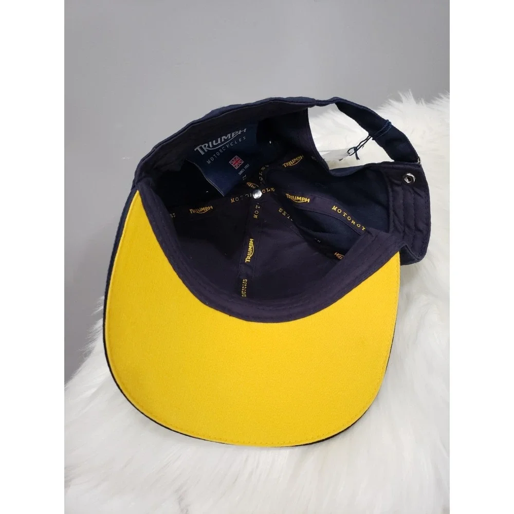 NEW Triumph Motorcycles Mundesley Golf Cap Hat ADJUSTABLE MENS NAVY BLUE